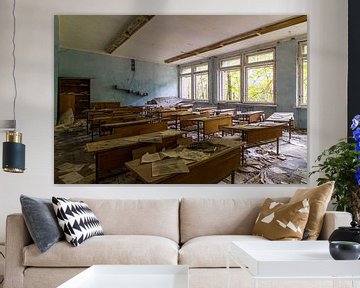 Classroom in Chernobyl by Truus Nijland