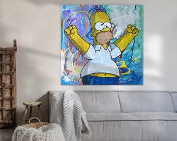 Homer Simpson met Joint van Frans Mandigers