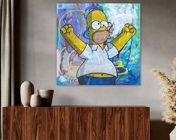 Homer Simpson with Joint by Frans Mandigers