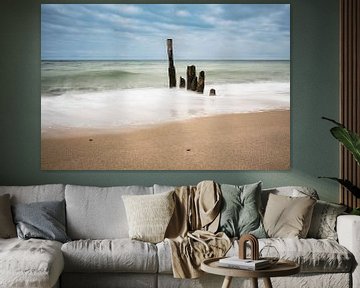 Groynes on the Baltic Sea coast sur Rico Ködder