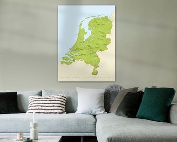 Carte de montagne des Pays-Bas.