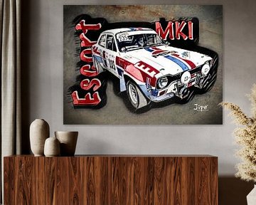 Ford Escort MKI van JiPé digital artwork