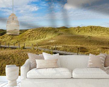 Landscape in the dunes of the North Sea island Amrum van Rico Ködder