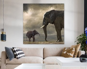 Baby olifant van Marcel van Balken