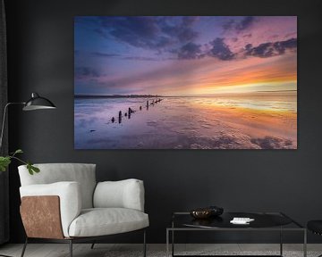 Sunset on the Wadden Sea  by Martijn van Dellen