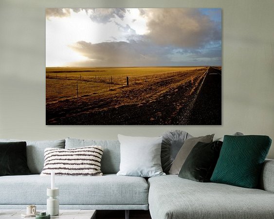 Voorbeeld van het werk in een kamer