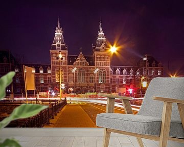 Rijksmuseum bij nacht in Amsterdam Nederland van Eye on You