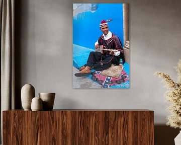 Musician in the Kasbah des Oudayas, Rabat, Morocco von Jeroen Knippenberg