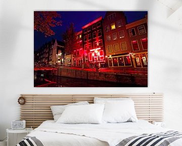 Red Light District in Amsterdam Nederland bij nacht sur Eye on You