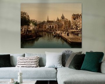 Vismarkt und Waag, Amsterdam von Vintage Afbeeldingen