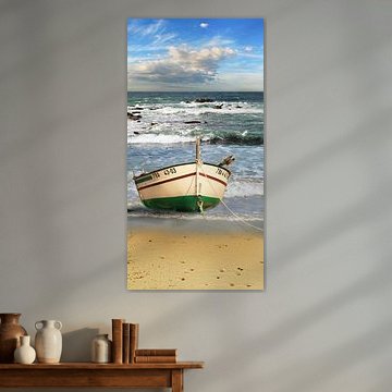 Das Fischerboot am Strand