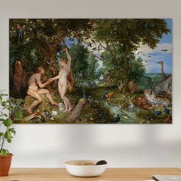 Le Paradis terrestre avec la chute d'Adam et Eve, Jan Brueghel l'Ancien, Peter Paul Rubens