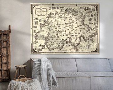 Zwitserland als Picturale kaart van World Maps