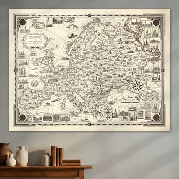 Europe: Une carte picturale sur World Maps