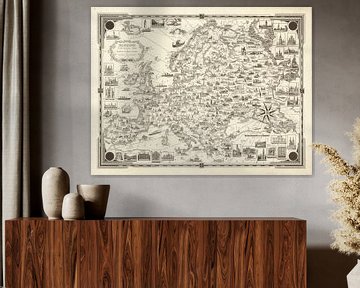 Europa: een picturale kaart van World Maps