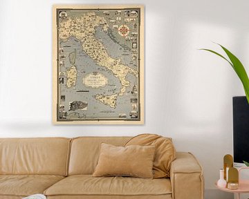 Italië, met Vaticaanstad van World Maps