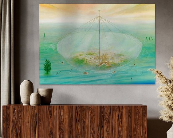 Voorbeeld van het werk in een kamer