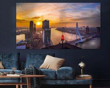 Skyline Rotterdam vanaf de Maastoren van Mart Stevens