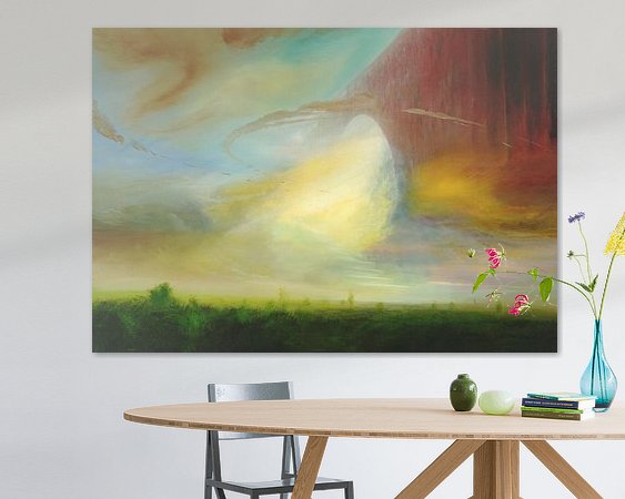 Voorbeeld van het werk in een kamer