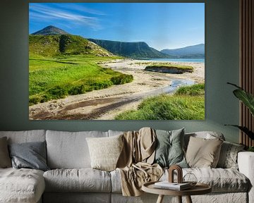 Haukland Beach auf den Lofoten in Norwegen von Rico Ködder