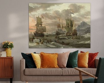 Whaling in the Polar Sea, Abraham Storck