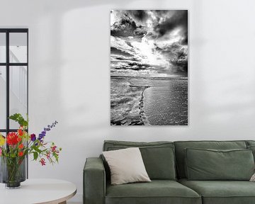Schaum zeigt dem weg zum Zandvoort (schwarz und WeiB)