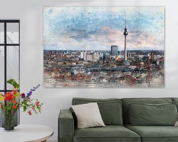 Skyline Berlijn van Arjen Roos