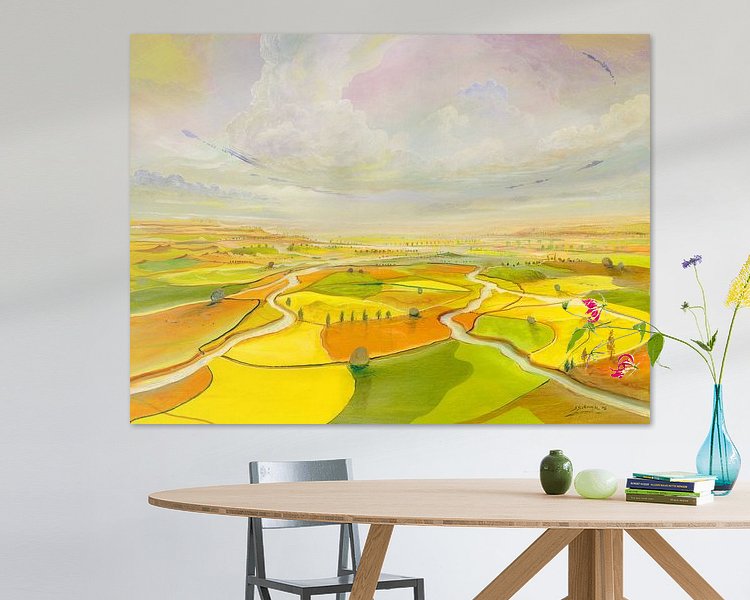 Voorbeeld van het werk in een kamer