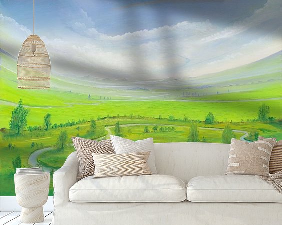 Voorbeeld van het werk in een kamer