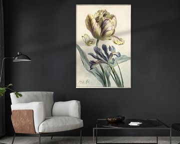 Tulip and iris, Willem van Leen