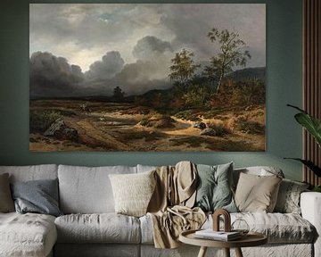 Landschap bij naderend onweer, Willem Roelofs