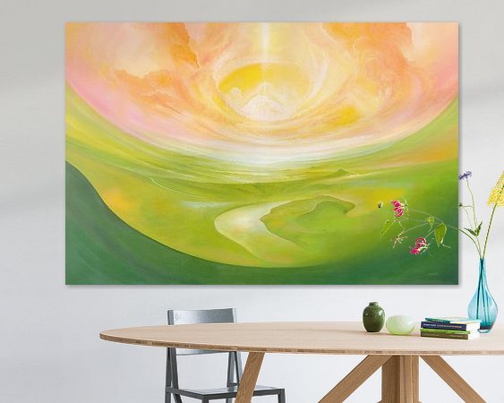 Voorbeeld van het werk in een kamer