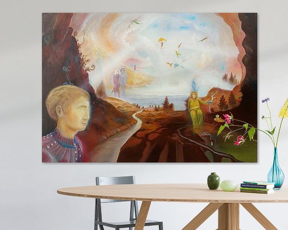 Voorbeeld van het werk in een kamer