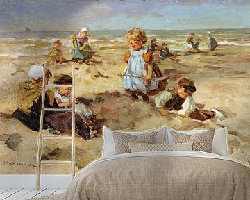 Kinderen aan het strand, Johannes Akkeringa