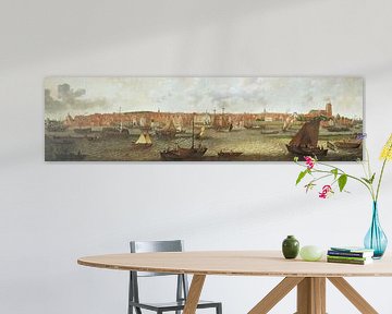 Gezicht op Dordrecht vanuit de monding van de Noord, Adam Willaerts
