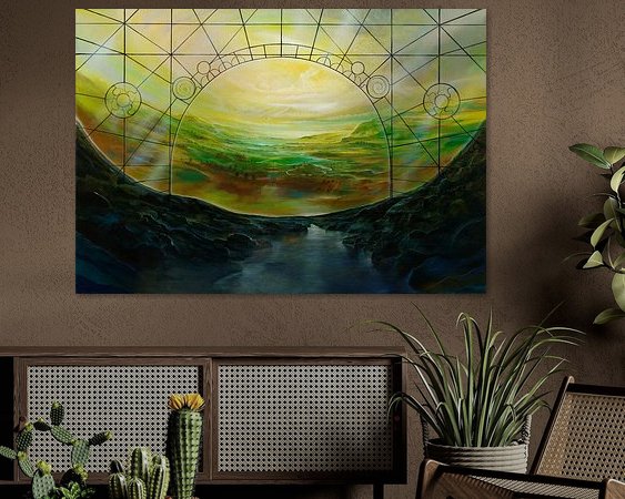 Voorbeeld van het werk in een kamer