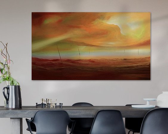 Voorbeeld van het werk in een kamer