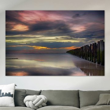 Zonsondergang Opaalkust Wissant Frankrijk II