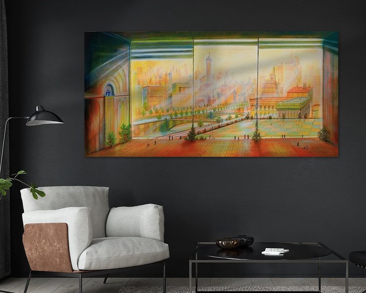 Voorbeeld van het werk in een kamer