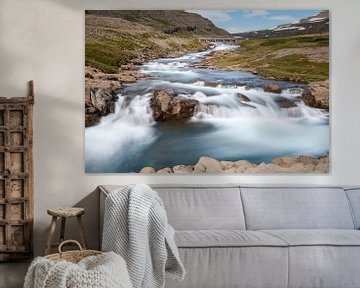 Waterfall at the west fjords of Iceland