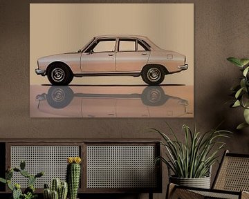 Peugeot 504 1968 Schilderij van Paul Meijering
