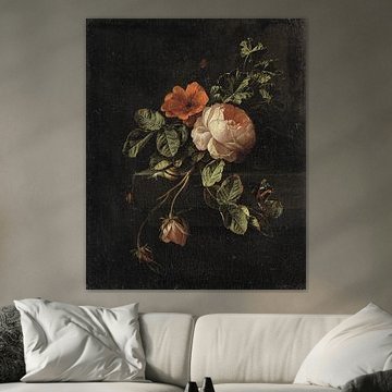 Stilleven met rozen, Elias van den Broeck