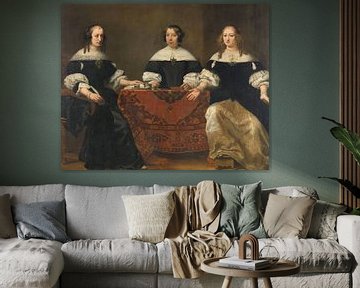 Portretten van drie regentessen van het leprozenhuis in Amsterdam, Ferdinand Bol