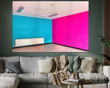 HDR Blue and pink room by W J Kok