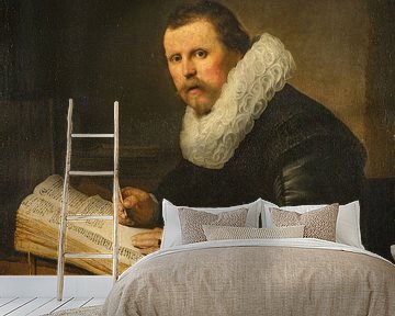 Portret van een man met kraag, Rembrandt