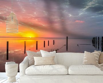 sunrise at the wadden sea by Frans Bruijn