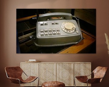 Een telefoon in het museum van Veluws