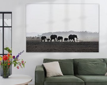 Elefanten im Amboseli Nationalpark (Kenia) von Esther van der Linden