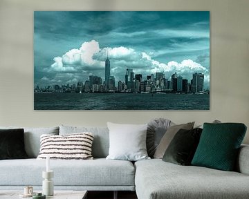 Skyline van Manhattan, New York City van Hans Wijnveen