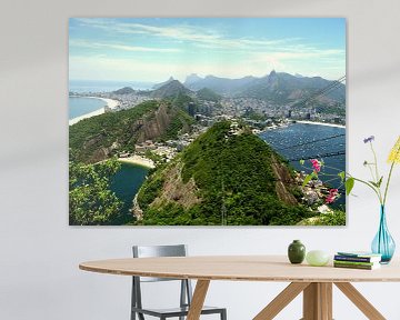 Spectaculair uitzicht over Rio de Janeiro  van Zoe Vondenhoff